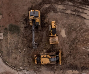 various equipment on constuction site